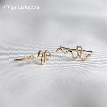 925 Silver Ear Climber Earrings  Handmade Jewelry Gold Filled Jewelry Punk Oorbellen Boho Minimalist Piercing Earrings