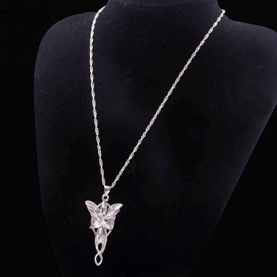 Arwen Evenstar Elf Princess Pendant Necklace, Crystal Twilight Star Fantasy Talisman