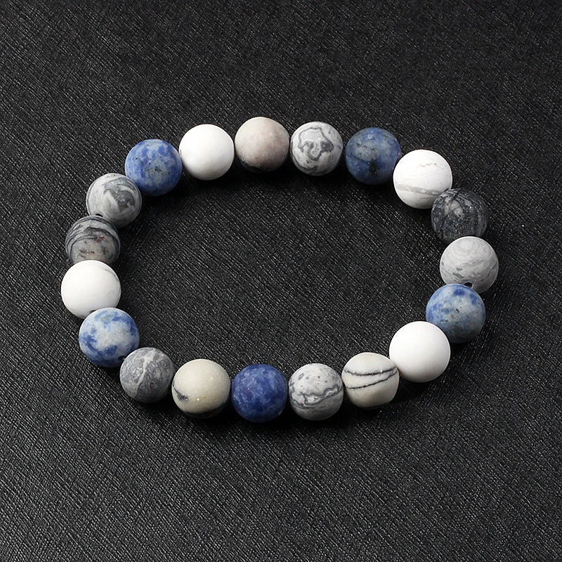 Galaxy Solar System Bracelet Men Universe Nine Planets Natural Stone Stars Earth Moon Bracelets for Women Fashion Couple Jewelry