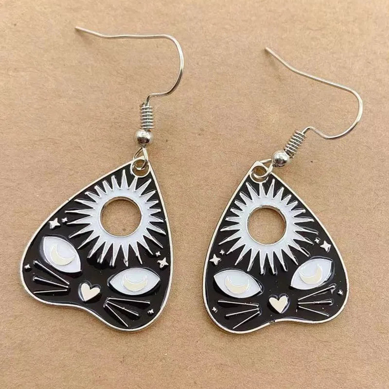 Earrings for Women Girls Drop Dangle Teens Charm Gift Party Simple Punk Cool Halloween Skull Cross Horror Skeleton Death Bat - Charlie Dolly