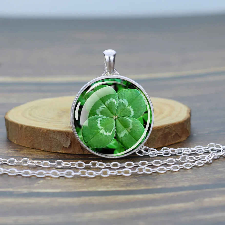 Pressed Flower Glass Pendant, Botanical Boho Nature Necklace