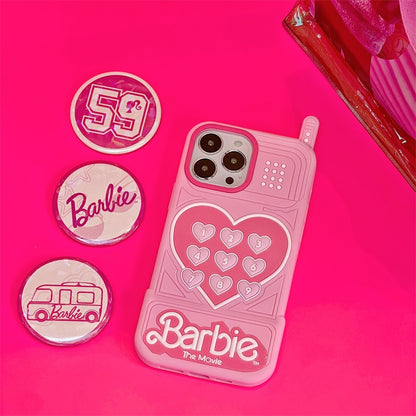 2023 Love Barbie Phone Suitable for Iphone14Promax Kawaii Pink Fashion Ladies Mobile Phone Case Silicone Drop-Proof Soft Shell