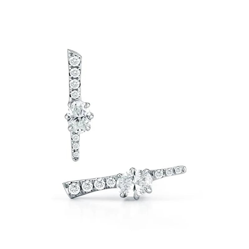 CRMYA Unique gold-plated CZ Stud Earrings For Women Cubic Zirconia Pendientes Boho Luxury Fashion Jewelry
