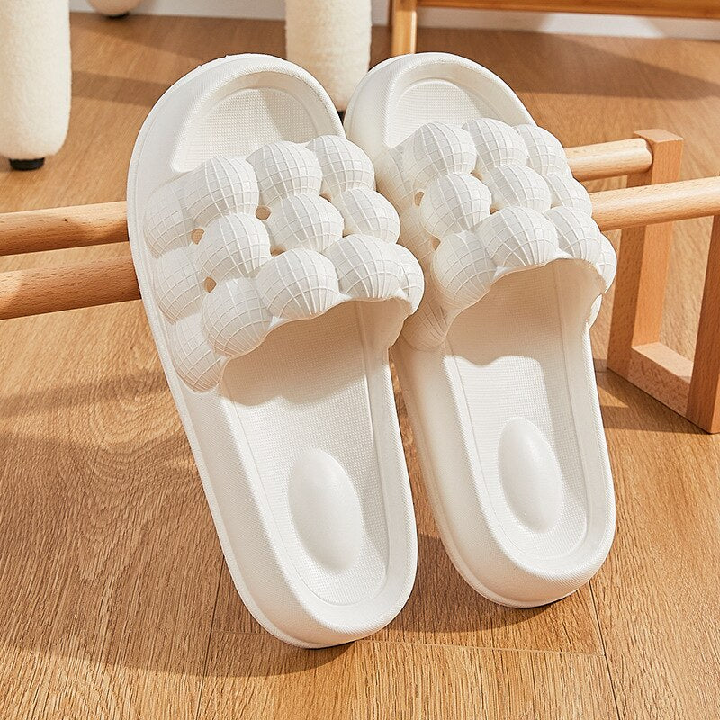 Comwarm Women Slides Platform Bathroom Slippers Summer Outdoor Bubble Mules Beach Slippers Men Shower Slippers Home Sandals - Charlie Dolly