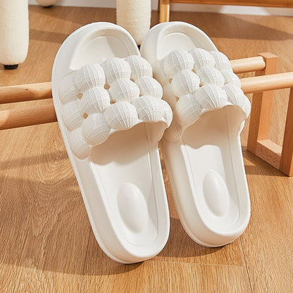 Comwarm Women Slides Platform Bathroom Slippers Summer Outdoor Bubble Mules Beach Slippers Men Shower Slippers Home Sandals