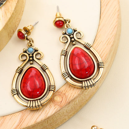 Exknl Big Long Drop Earrings for Women Geometric Bell Bohemian Cross Vintage Tassel Flower Earrings Fashion Jewelry Accessories