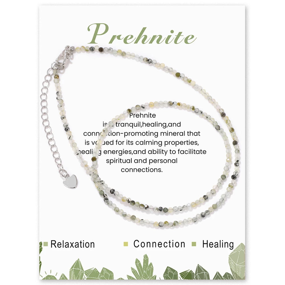 2mm Gemstone Beaded Boho Necklace