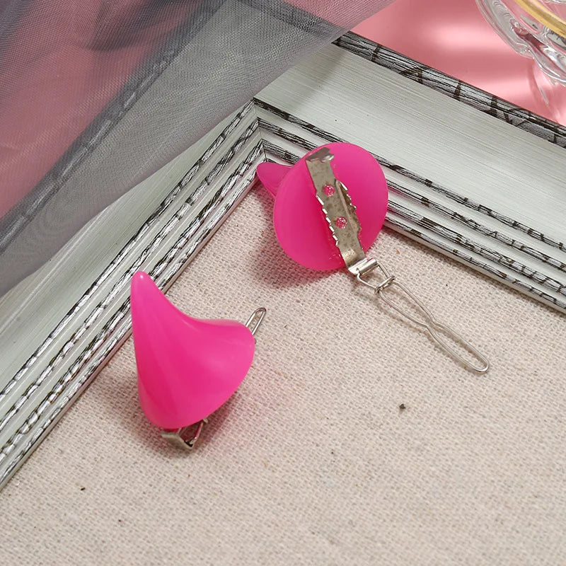 2pcs Small Demon OX Horn Hairpins Party Cosplay Costume Pin Hairpins Costume Horn Halloween Hair Accessories Hairclip - Charlie Dolly
