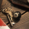 25mm Black No 8 Billiard Keychain Mini Ball Pendant Key Ring Resin Keyring Bar Table Decoration Jewelry Game Souvenir Gift - Charlie Dolly