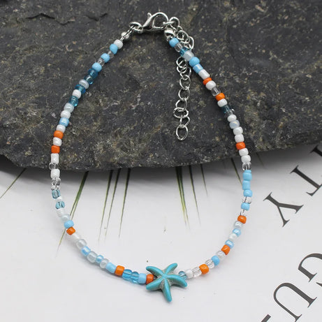 Beach Seashell and Starfish Handmade Beaded Boho Choker