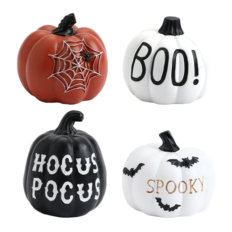 2024 Halloween Ornaments Resin Thanksgiving Pumpkin Fall Pumpkin Fall Thanksgiving Harvest Home Decorations Props - Charlie Dolly