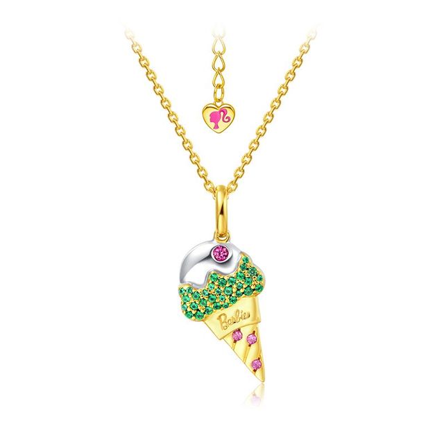 18 Styles Barbie Jewelry for Girls Cartoon Letter Princess Makeup Accessory Necklace Ring Ladies Women Pendant Accessories Gifts - Charlie Dolly
