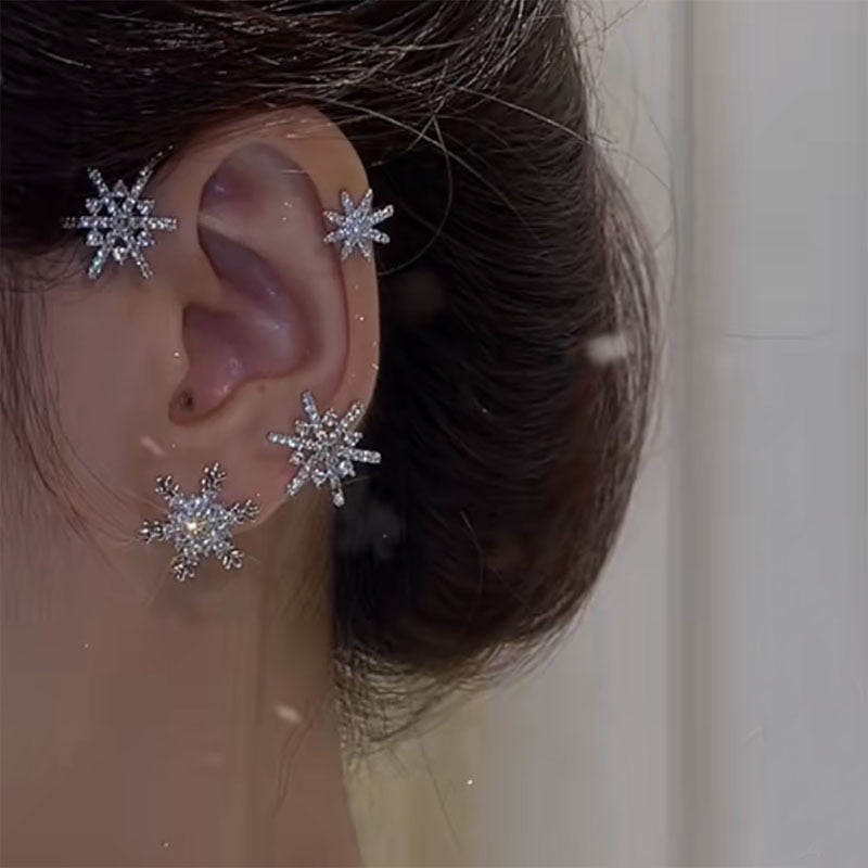 Shining Zircon Butterfly Ear Cuff Earrings for Women Girls Fashion 1pc Non Piercing Ear Clip Ear-hook Party Wedding Jewelry Gift - Charlie Dolly
