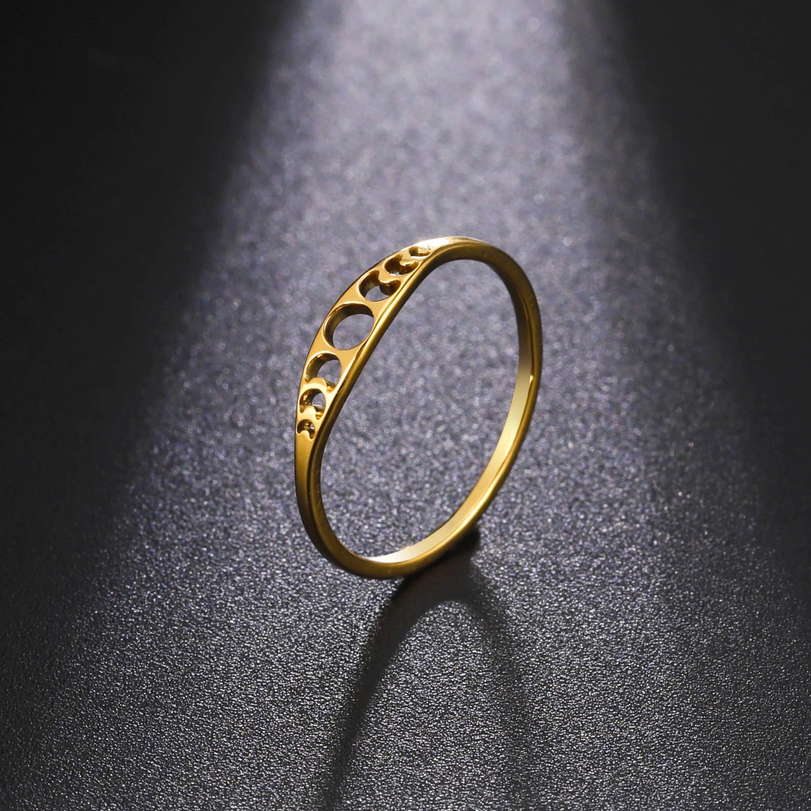 COOLTIME Moon Phase Ring for Women Stainless Steel Minimalist Couple Rings Jewelry Anniversary Gift 2026 New in Wholesale