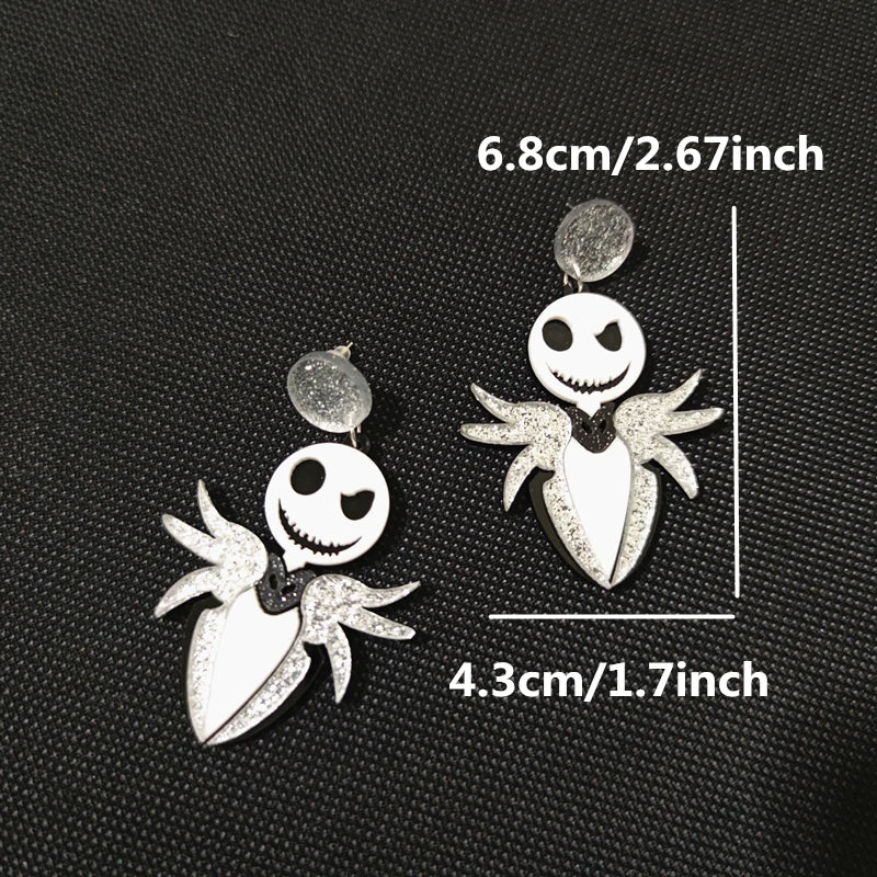 KUGUYS Halloween Parody Christmas Drop Earrings for Women Jewelry Trendy Acrylic Accessories - Charlie Dolly