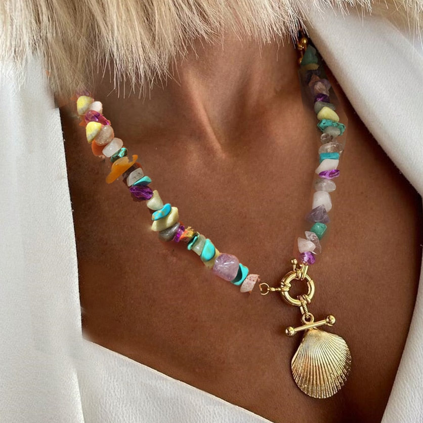 Collar Handmade Choker Man Women Minimalist Mix De Colares Rebeca E Diana Stone Ladies Fashion Jewelry necklace Creative Gift - Charlie Dolly