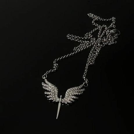 Angel Wings Pendant Boho Clavicle Chain Necklace