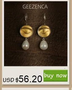 GEEZENCA 925 Silver Gold Plated Lapis Lazuli Bar Charm Dangle Drop Earrings Women CZ Geometric Oblong Simple Trendy Earring Gift