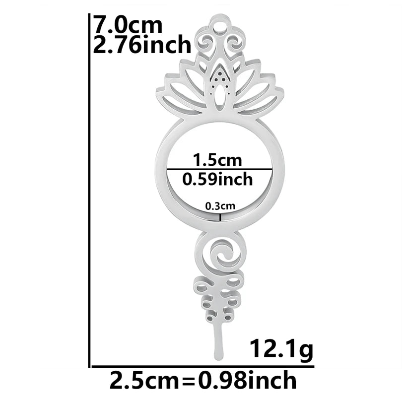 High Quality Retro Lotus Flower Glass Relicario Photo Locket Necklace Picture Locket Pendant Floating Charms Necklace For Women