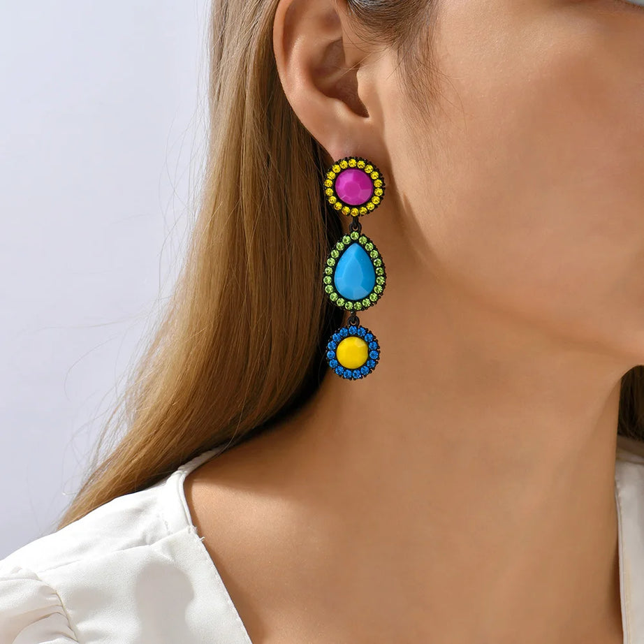 Luxury Charm Pendant Dangle Drop Earrings Jewelry