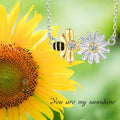 925-Sterling-Silver Cute Honey Bee Sunflower Pendant Necklace Jewelry Mother’s Day Birthday Gift for Women Girlfriend Daughter - Charlie Dolly