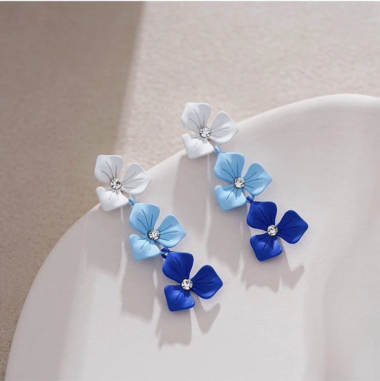 Floral Stud Earrings Cute Chic Boho Unique Trendy for Women, Trendy Chic Lightweight Earring, Daily Evening Gift Wedding Party