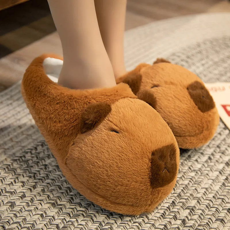 One Size US 5-10 New Lovely Capybara Slippers Womens Bedroom At Home Warm Winter Shoes For Girls - Charlie Dolly