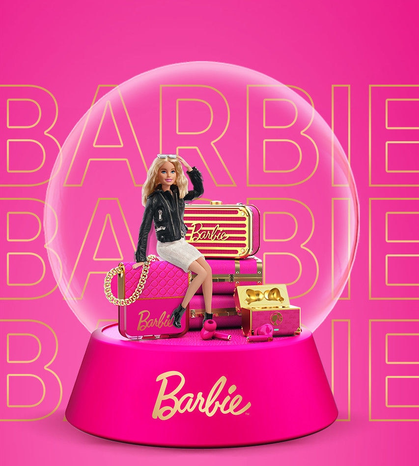 Original Barbie Kawaii Portable Retro Bluetooth Speaker Cute Smart Girl Heart Wireless Speaker Girl Gift - Charlie Dolly