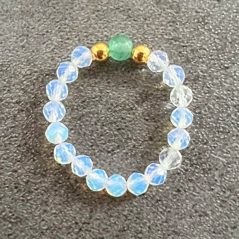 Boho Natural Stone Party Rings For Women Girls Trendy Handmade Jewelry Gift Amethyst Turquoise Tigereye Statement Ring Wholesale