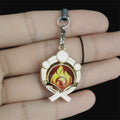 Game Genshin Impact Keychain Luminous 7 Element Double-Side Glass Pendant Weapons Eye Of Original Keyring Phone Charms Souvenir - Charlie Dolly