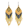 LIMAX New Arrival Colored Beads Earrings Niche Ethnic Style Handmade Jewelry Personality Bohemian Tassel Earrings - Charlie Dolly