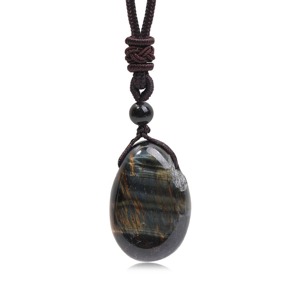 Water Droplet Crystal Pendant, Natural Stone Spiritual Necklace