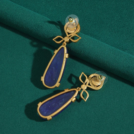 Vintage Sapphire Blue Lapis Lazuli Drop Earrings Statement Woman 2025  Luxury Designer Brands Charm Antique Jewelry Accessories - Charlie Dolly