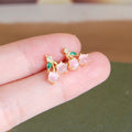 Sight Cute Opal Dolphin Earrings  Fashion Brand Jewelry Delicate Crystal Ocean Animal Stud Earrings for Women Gift - Charlie Dolly