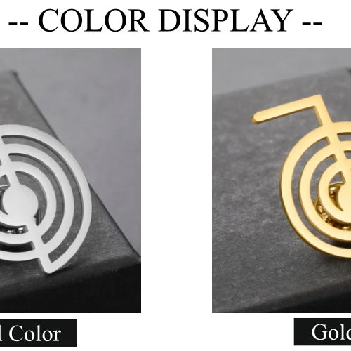 Cho Ku Rei Reiki Symbol Brooch Pin, Sacred Energy Amulet Accessory