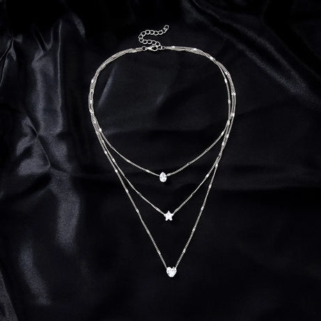 Trendy Zircon Pendant Multilayer Boho Choker Necklace