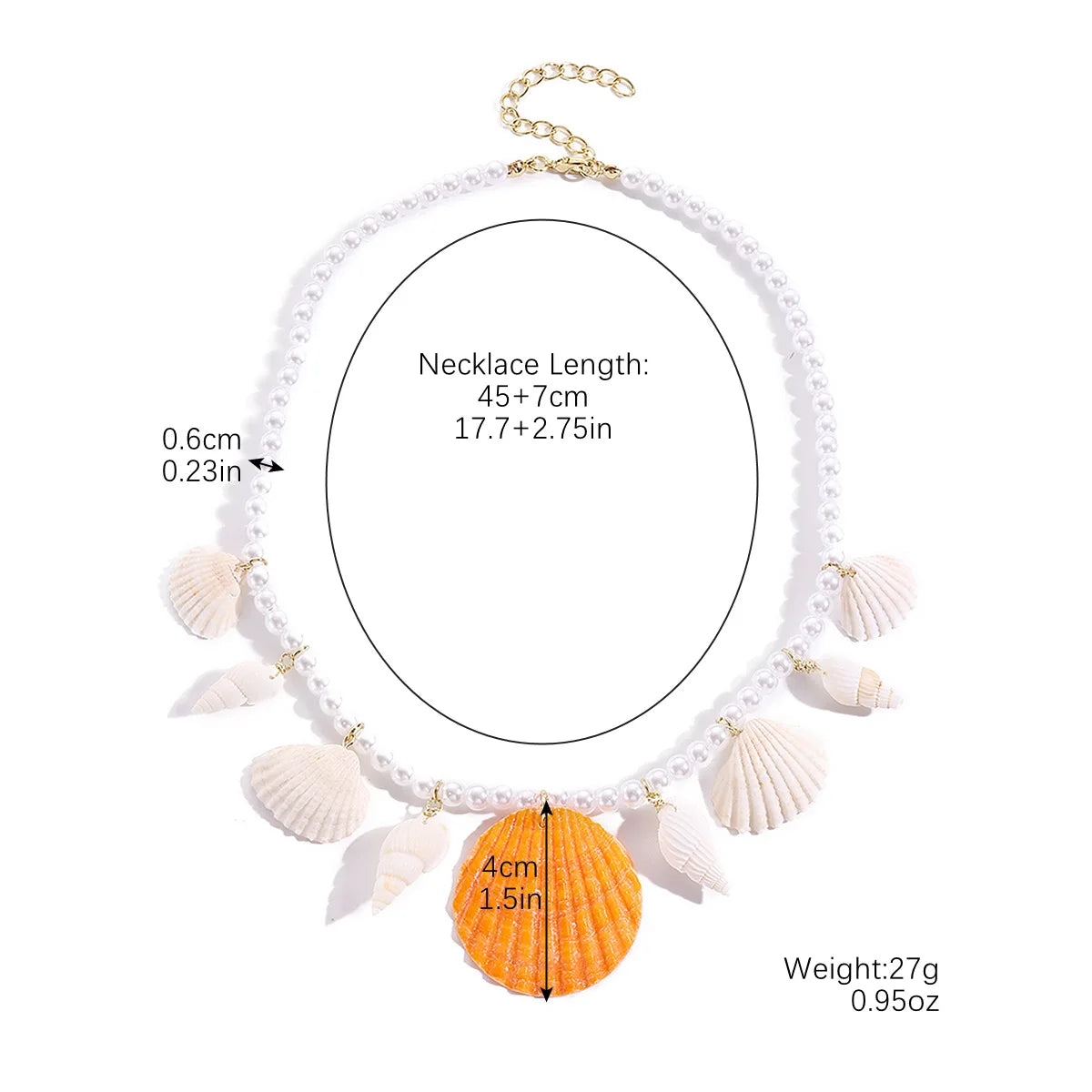 1 PCS  Blue Seashell Necklace – Irregular Ocean Pendant, Boho Beach Jewelry, Summer Vacation Layered Chain for Women