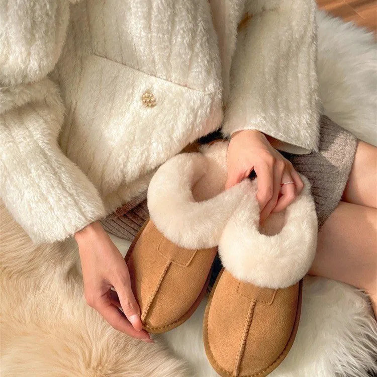 Brand Designer Women's Slippers Winter Plush Warm Shoes Unisex Indoor Outdoor Flip Flops Casual Shoes  Zapatos De Mujer - Charlie Dolly