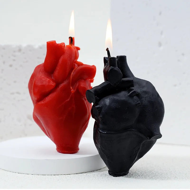 Creative diy human heart body candles halloween decor scented candles witchcraft candle colorful candles for rituals red candles - Charlie Dolly