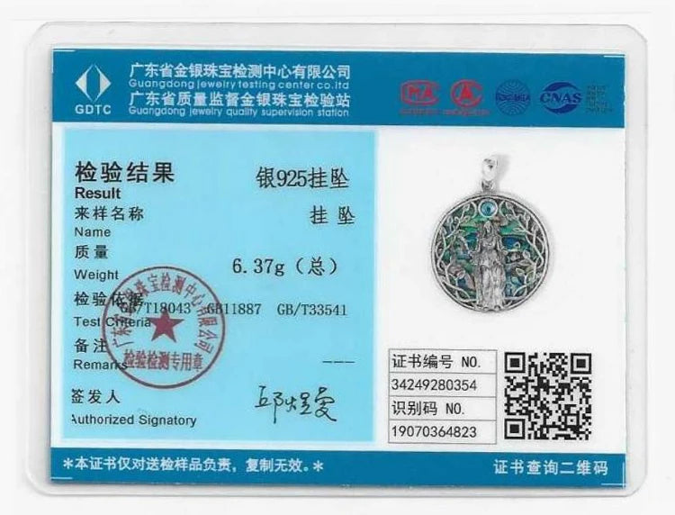 Eudora 925 Sterling Silver Triple Moon Goddess Necklace for Women Hecate Amulet Pendant Natural Abalone Jewelry Personality Gift