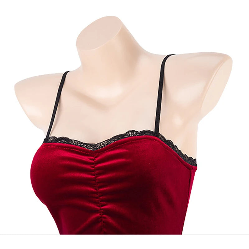 AniLV Movie Heroine Secret Service Spy Dress Uniform Halloween Women Red Lace Outfits Cosplay Costume - Charlie Dolly