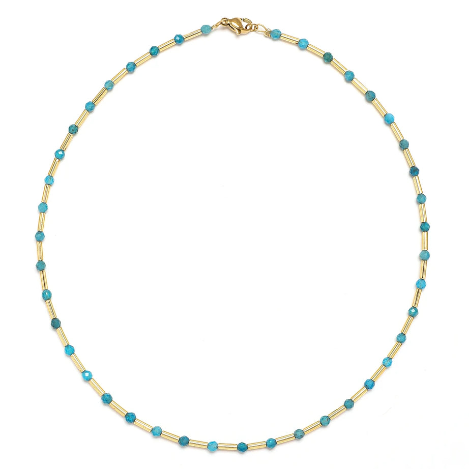 ZMZY Fashion Boho Necklace Women Jewelry Natural Stone Choker Healing Tiny Beads Clavicle Chain Crystal Agates Necklace - Charlie Dolly