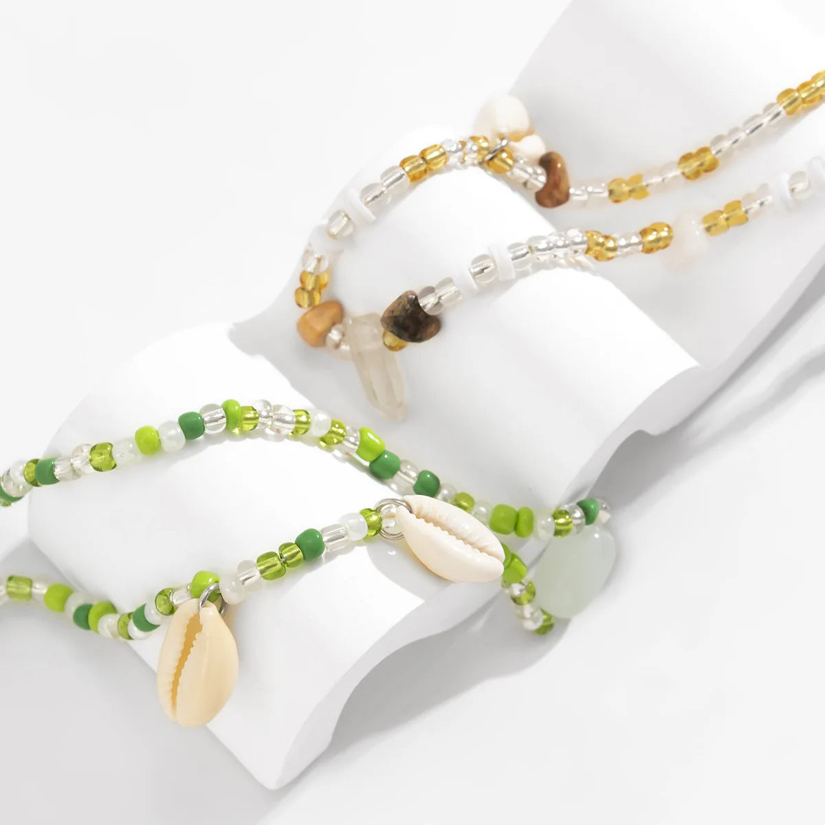 European American Sexy Handmade Colour Beads Shell Waist Belly Belt Chain Irregular Natural Stone Belly Chains Boho Body Jewelry