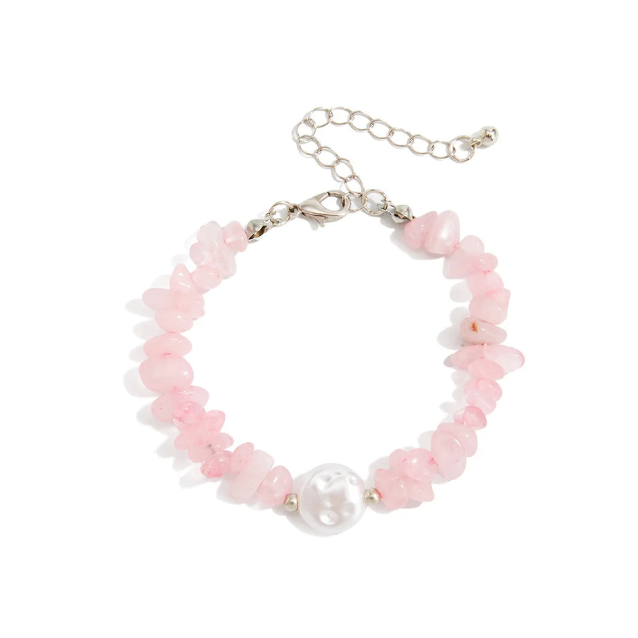 Pink Zircon Heart Pearl Pendant Necklace