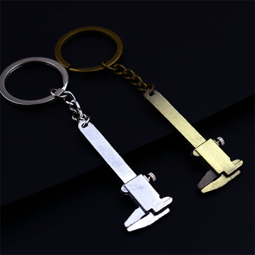 Cute Mini Caliper Tools Keychain Zinc Alloy Vernier Caliper Key Chains Calipers Measuring Gauging Tools Accessories Rulers - Charlie Dolly