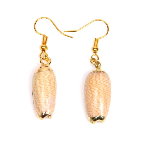 Natural Shell Scallop Drop Earrings Jewelry