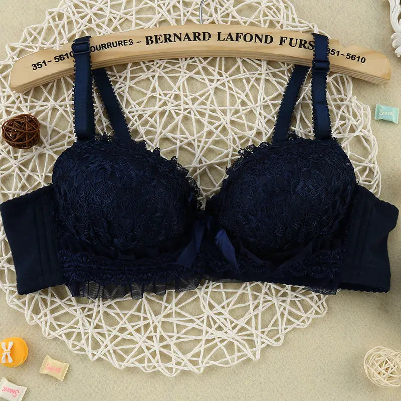 Girl Cheap Bra Sexy Lingerie Wire Free Bras For Women Underwear Lace Breathable Bralette Adjusted 3/4 Cup Push Up Female Bra - Charlie Dolly