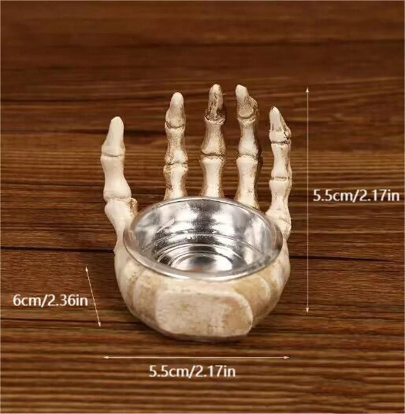 1/2/5pcs 2024 New Halloween Skeleton Hand Resin Ornaments Skeleton Hand Candlestick Desktop Porch Decoration Gift Ornaments - Charlie Dolly