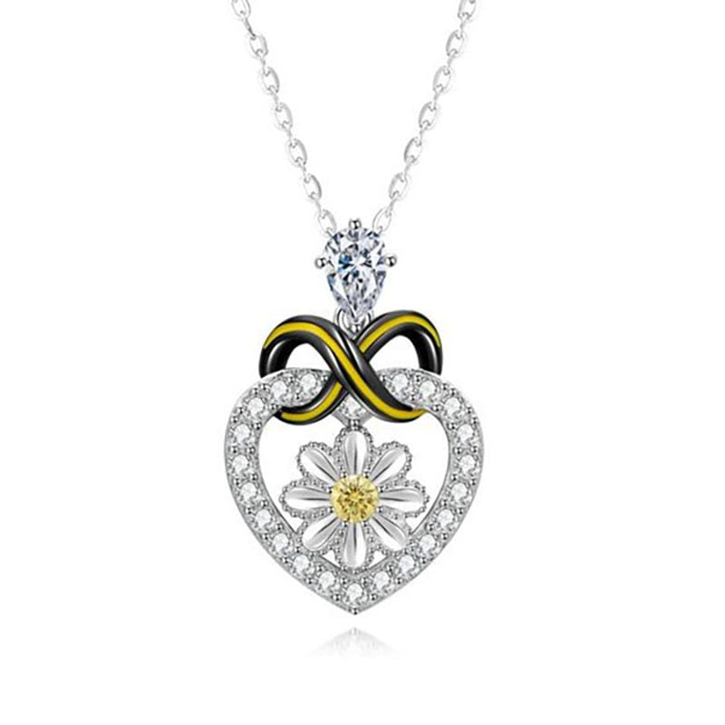 Ladies Exquisite Sunflower Cross Necklace Pendant Adjustable Exquisite Cross Pendant Jewelry Birthday Gift for Mom Girl Wife - Charlie Dolly