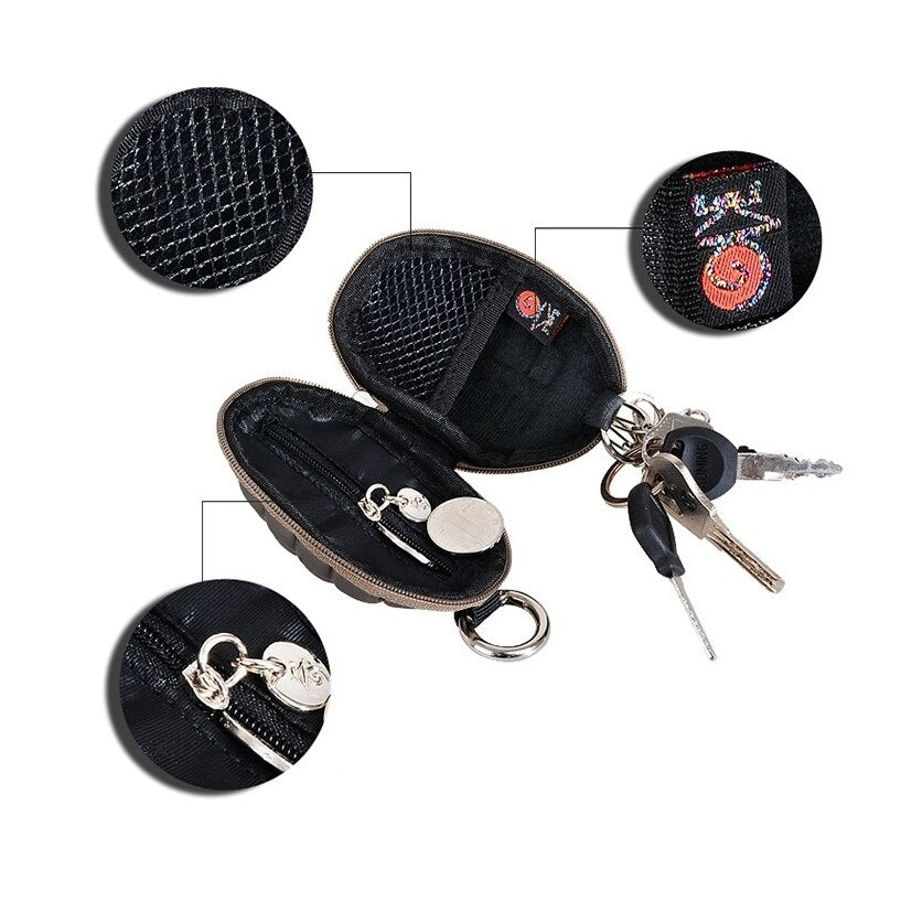PU Key Holder Wallets Unisex Oval Headphone Case Bag Housekeeper For Keys Organizer Purse For Car Key Bag - Charlie Dolly